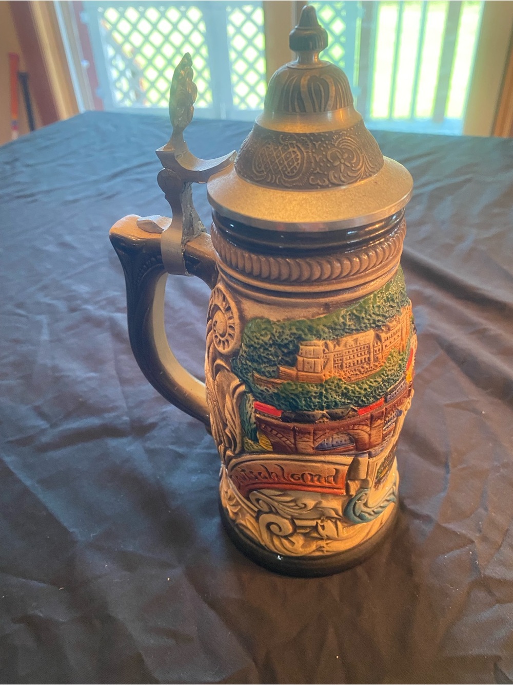 Zoller &Born German Beer Stein Heidelberg Deutschland Limited Edition Pewter Lid